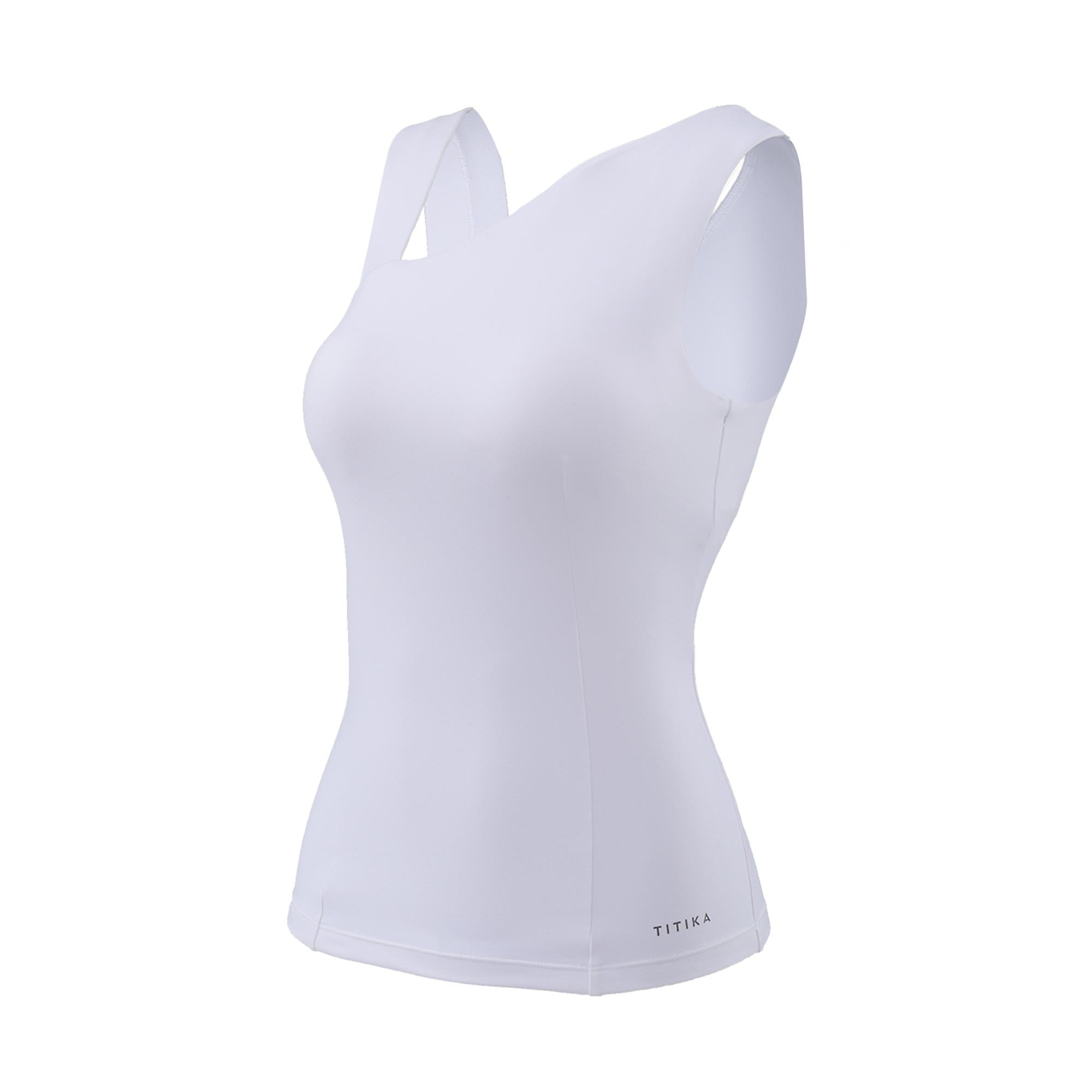 Titika Beverley Asymmetrical Tank Top - White