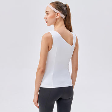 Titika Beverley Asymmetrical Tank Top - White