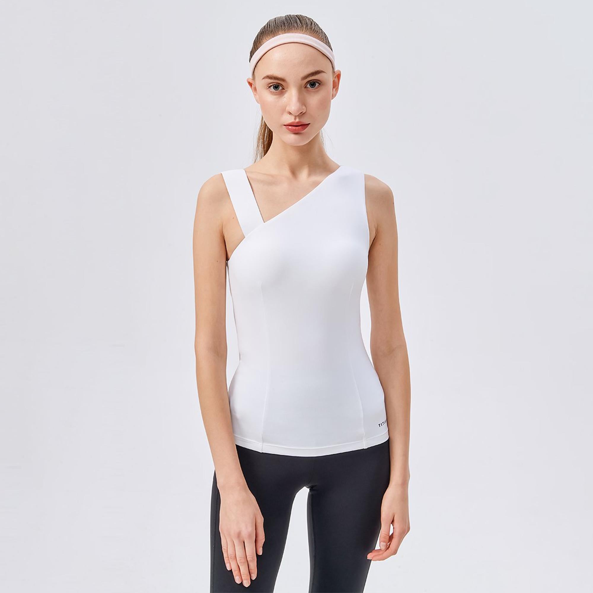 Titika Beverley Asymmetrical Tank Top - White