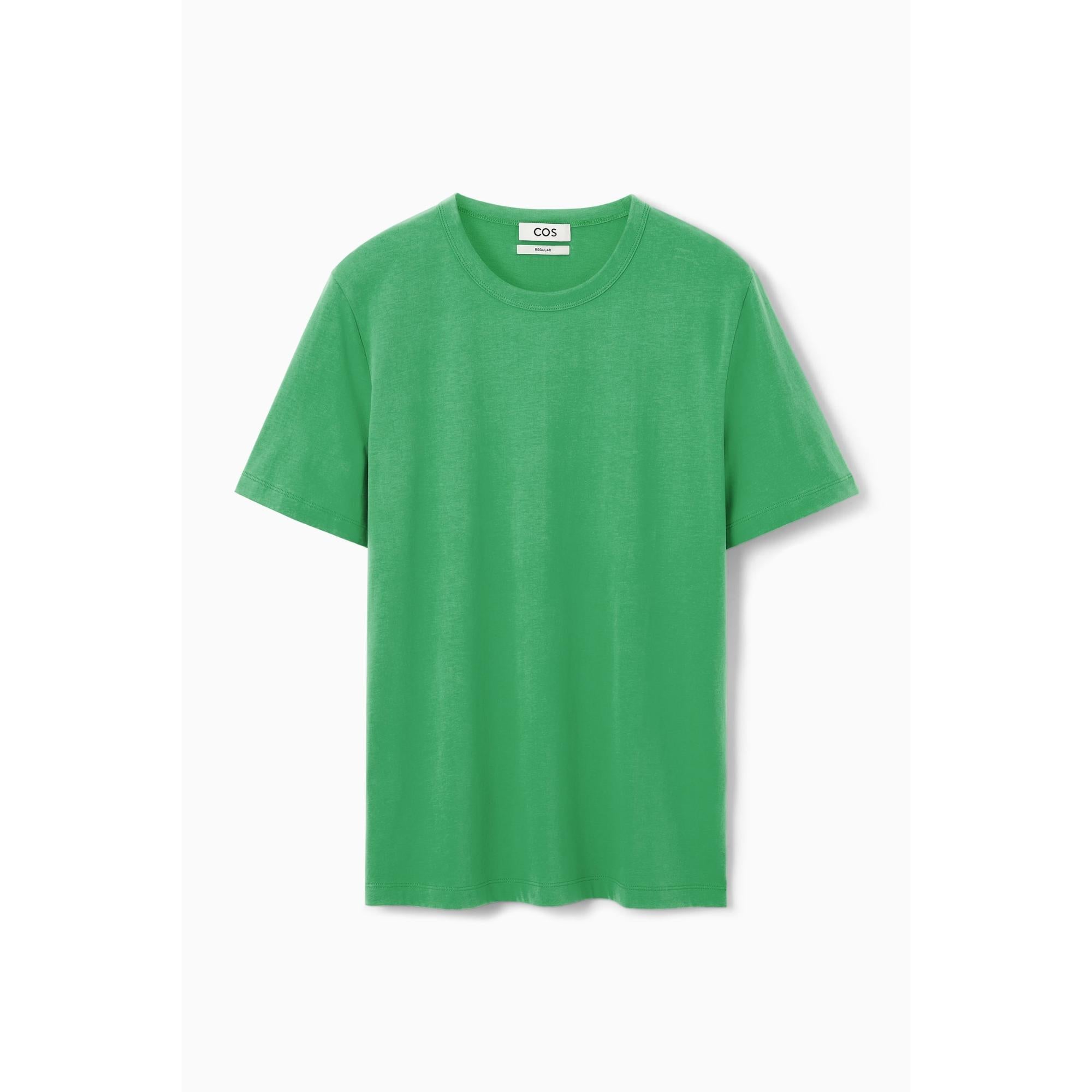 Men Regular Brushed-Cotton T-Shirt - Green
