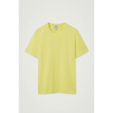 Men Regular Brushed-Cotton T-Shirt - Yellow