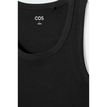 Women Ribbed Tank Top - Black
