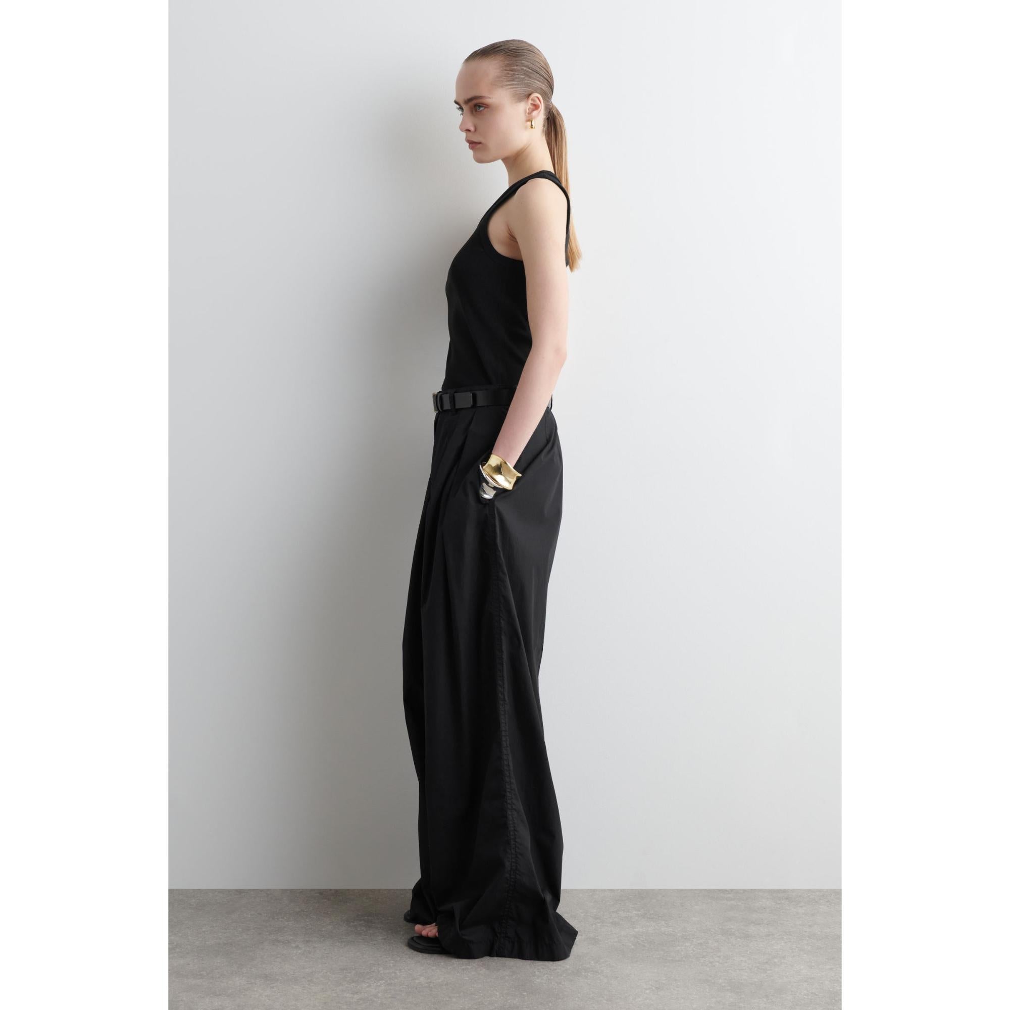 Women Ribbed Tank Top - Black