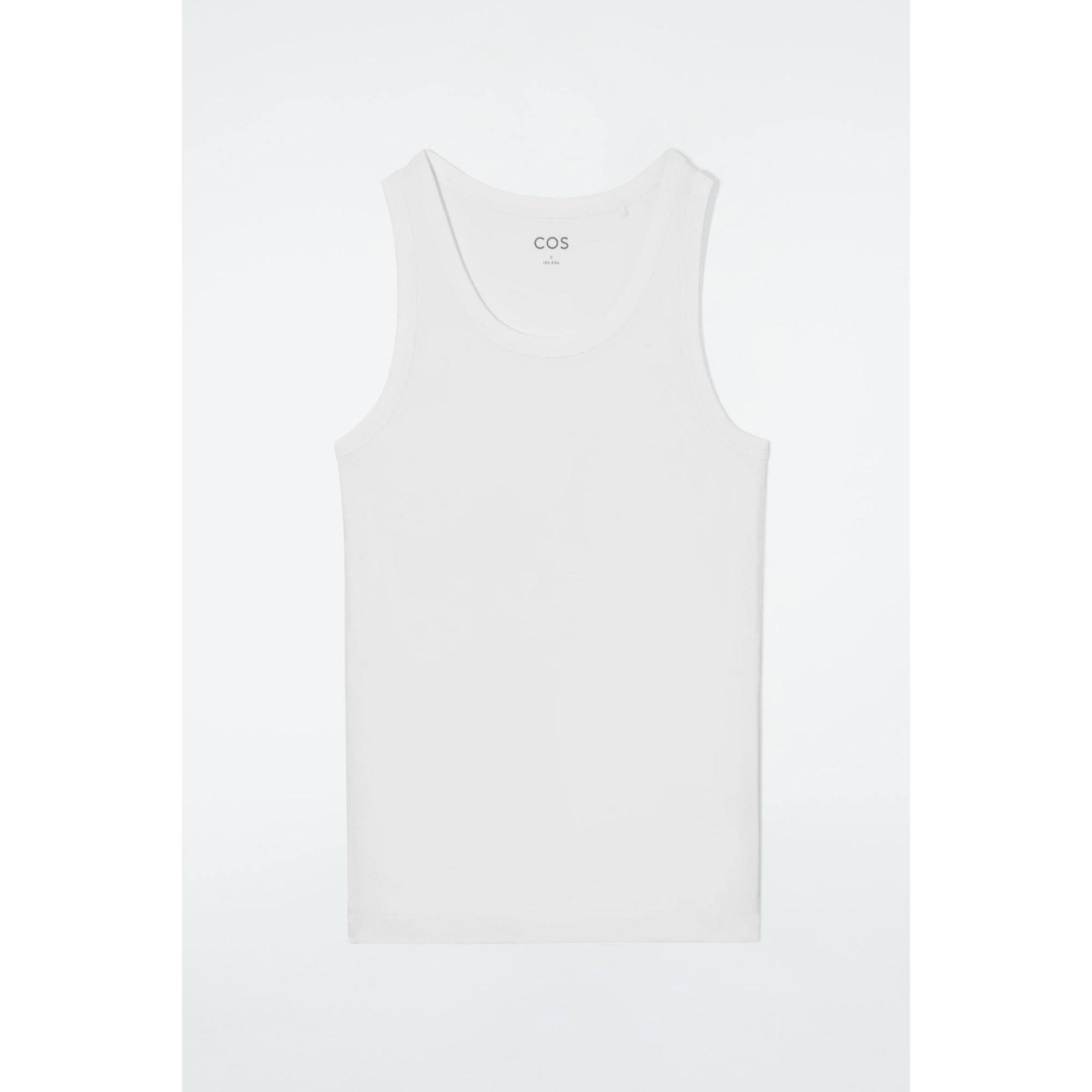 Women Ribbed Tank Top - White