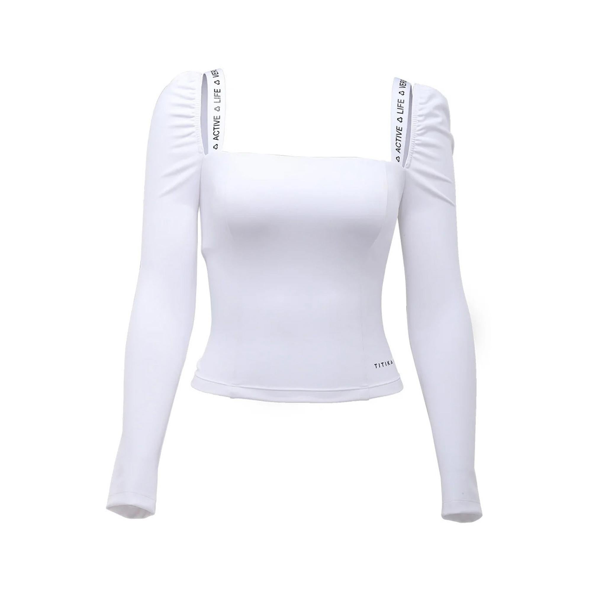 Titika Puff-sleeve Long Sleeve Top - White