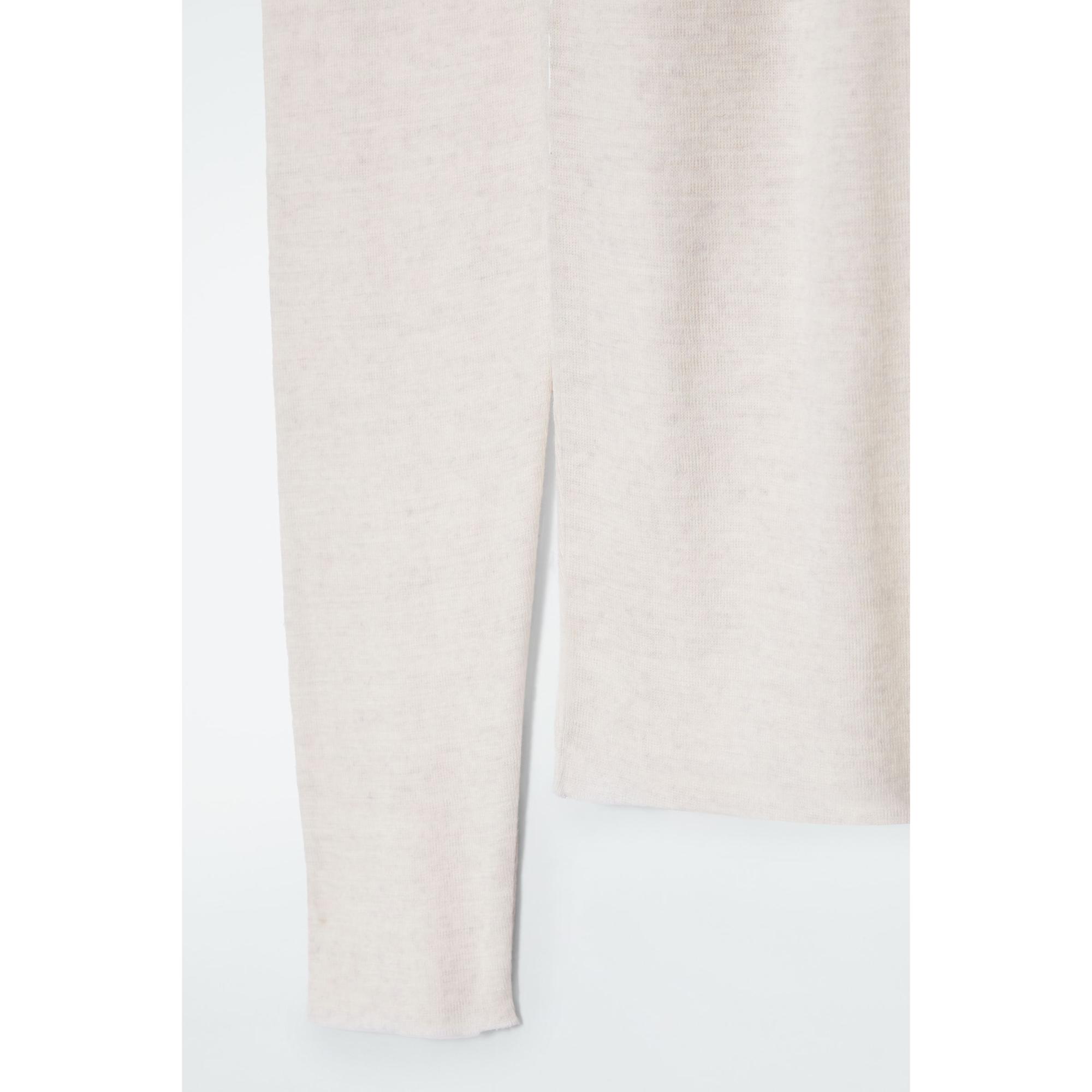 Women Merino Wool Turtleneck Top - White