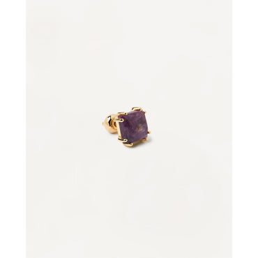 Suki Charoite Single Earring