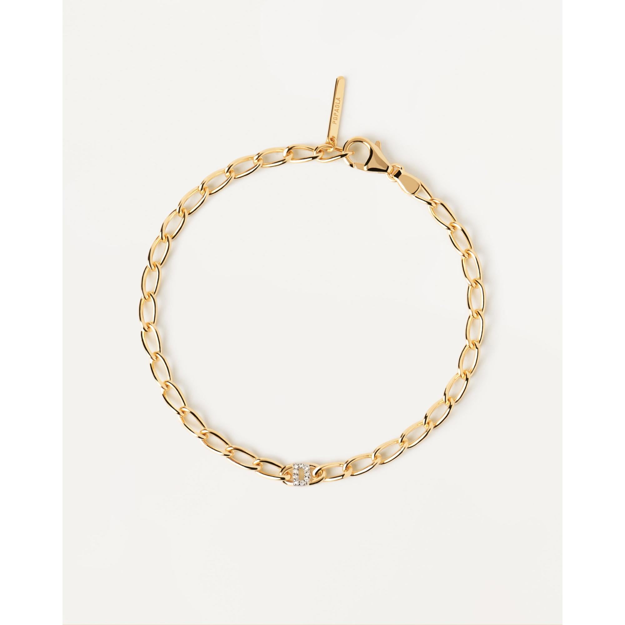 Letter D Chain Bracelet