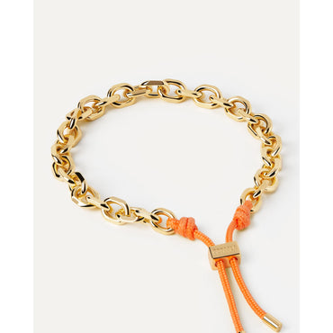 Tangerine Essential Rope and Chain Bracelet