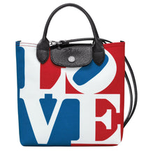 Longchamp x Robert Indiana Toile Top Handle Bag - White