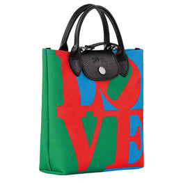 Longchamp x Robert Indiana Toile Top Handle Bag - Red