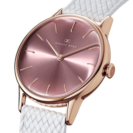 Serenity Ash & Orchid Rose Gold  Perlon - 32mm