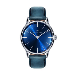 Serenity Deep Blue Silver Leather - 32mm