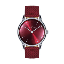 Serenity Burgundy Silver Perlon - 32mm