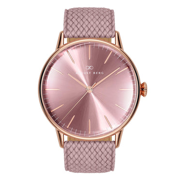 Serenity Ash & Orchid Rose Gold  Perlon - 40mm