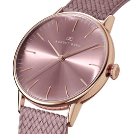 Serenity Ash & Orchid Rose Gold  Perlon - 40mm