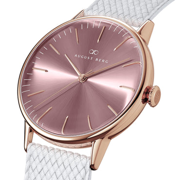 Serenity Ash & Orchid Rose Gold  Perlon - 40mm