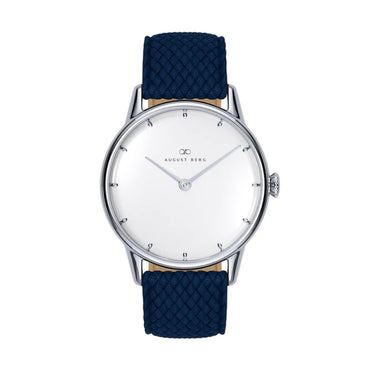 Serenity Classic Dot Silver Deep Blue Perlon - 32mm