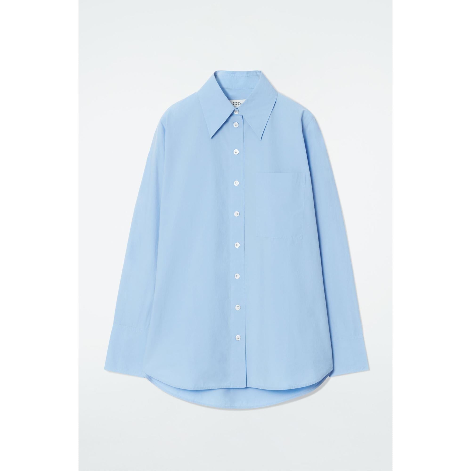 Women Oversized Tailored Shirt - Blue
