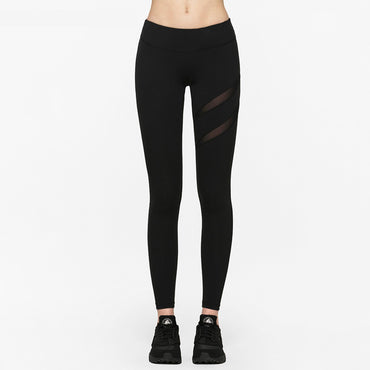 Titika Heart Graphic Mesh Leggings - Black