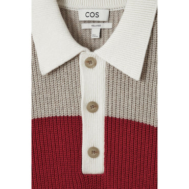 Men Wool-Blend Rugby Polo Shirt - Beige