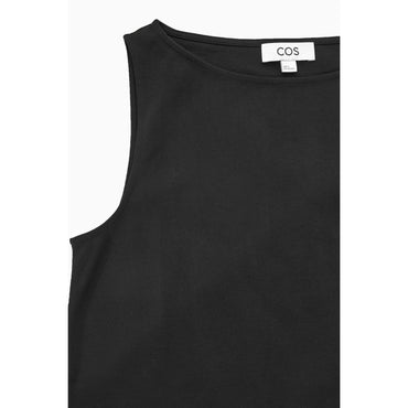 Women Boat-Neck Tank Top - Black
