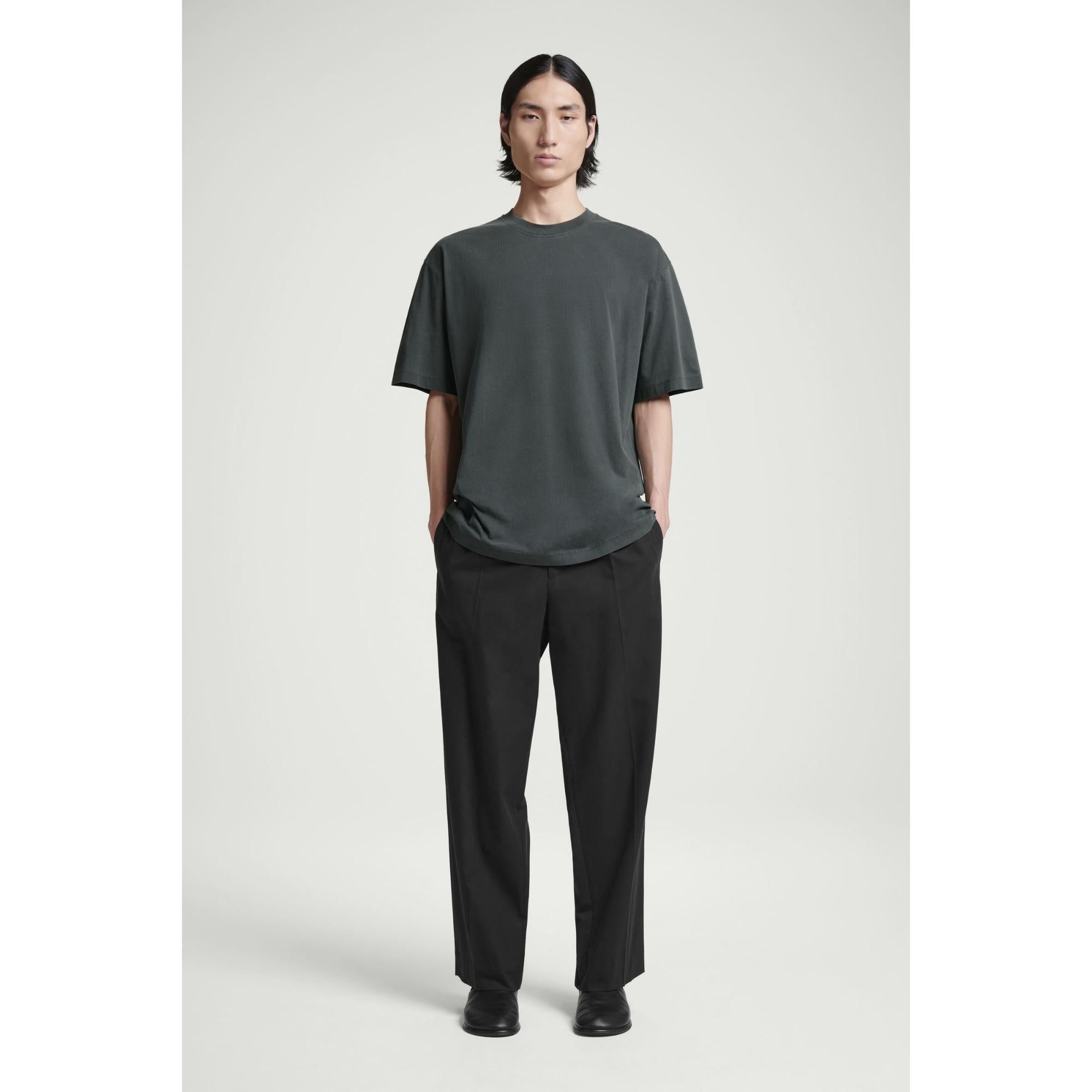 Men Oversized Cotton T-Shirt - Black