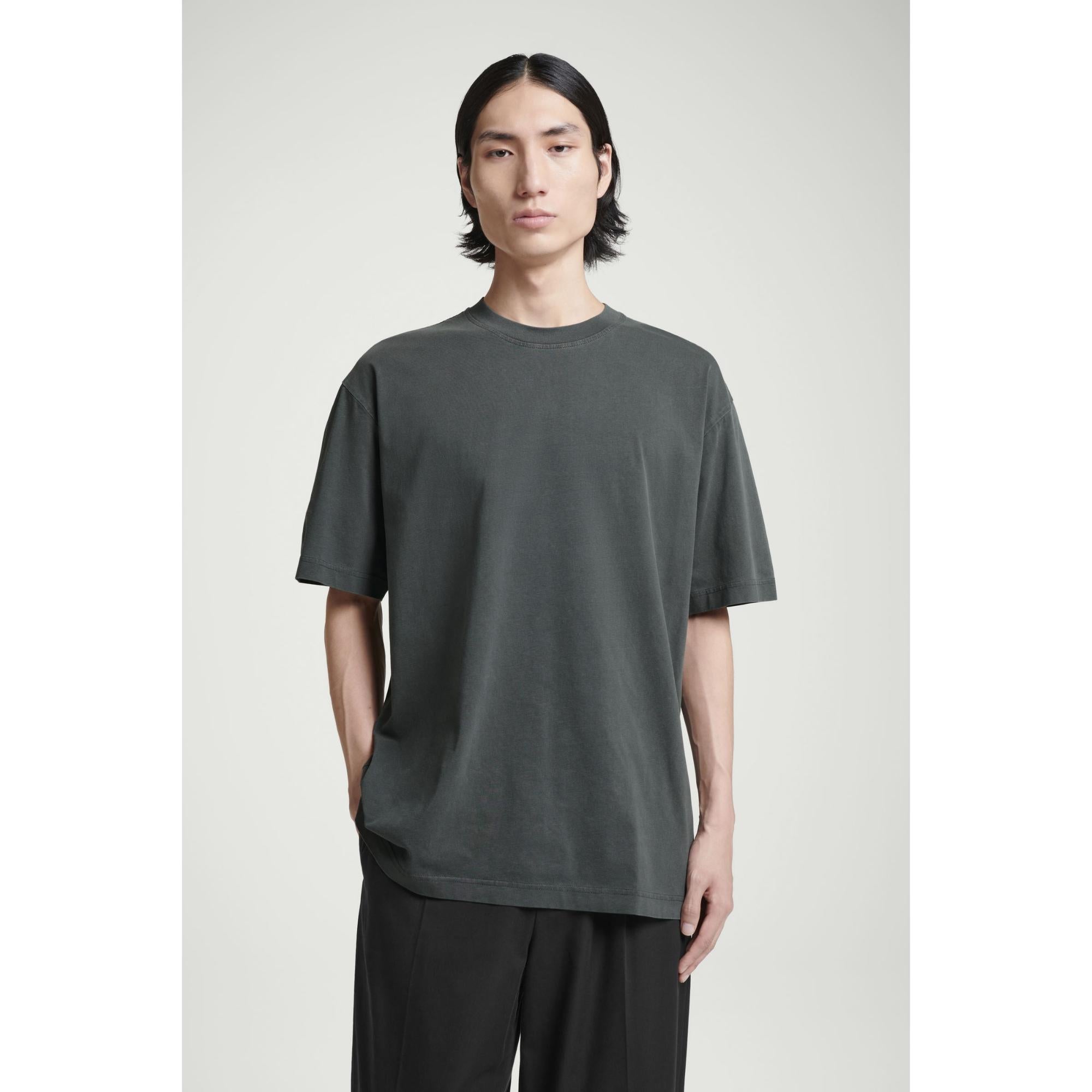 Men Oversized Cotton T-Shirt - Black