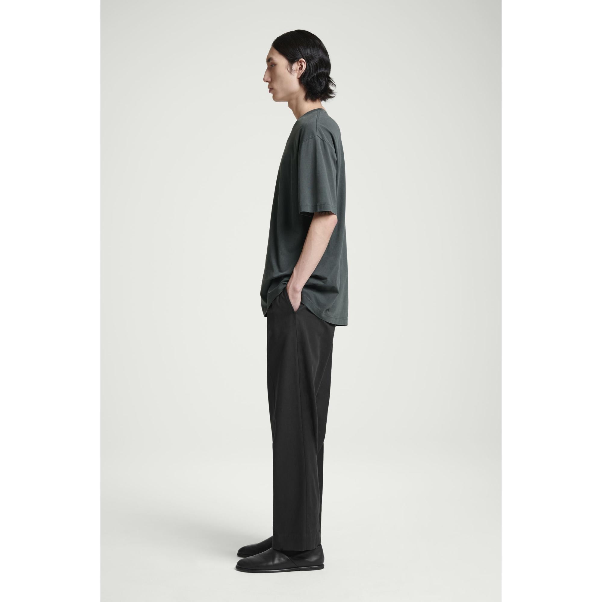 Men Oversized Cotton T-Shirt - Black