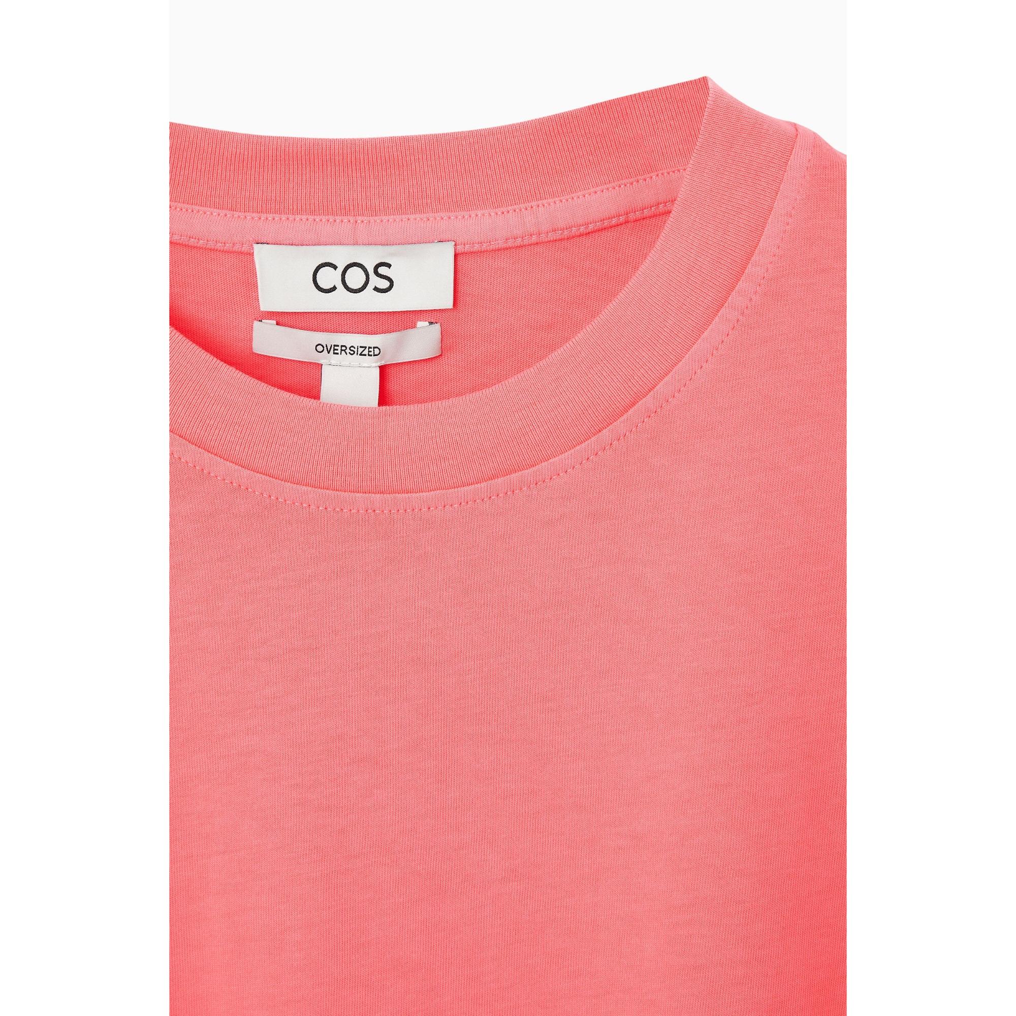Men Oversized Cotton T-Shirt - Pink