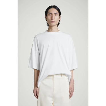 Men Oversized Extra-Wide Cotton T-Shirt - White