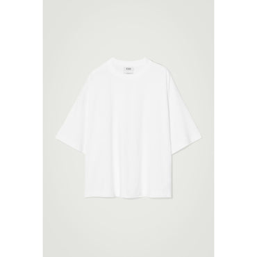 Men Oversized Extra-Wide Cotton T-Shirt - White