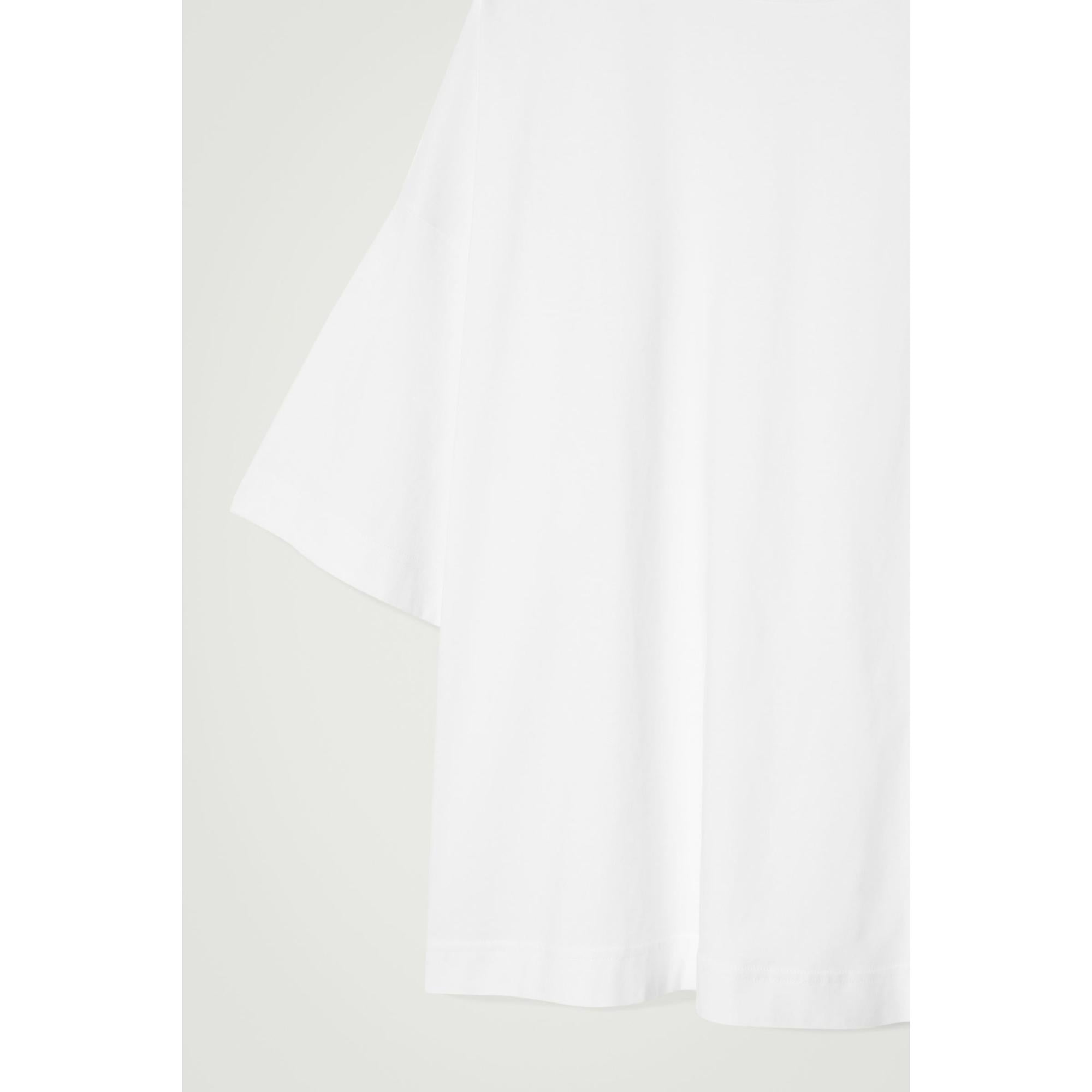 Men Oversized Extra-Wide Cotton T-Shirt - White