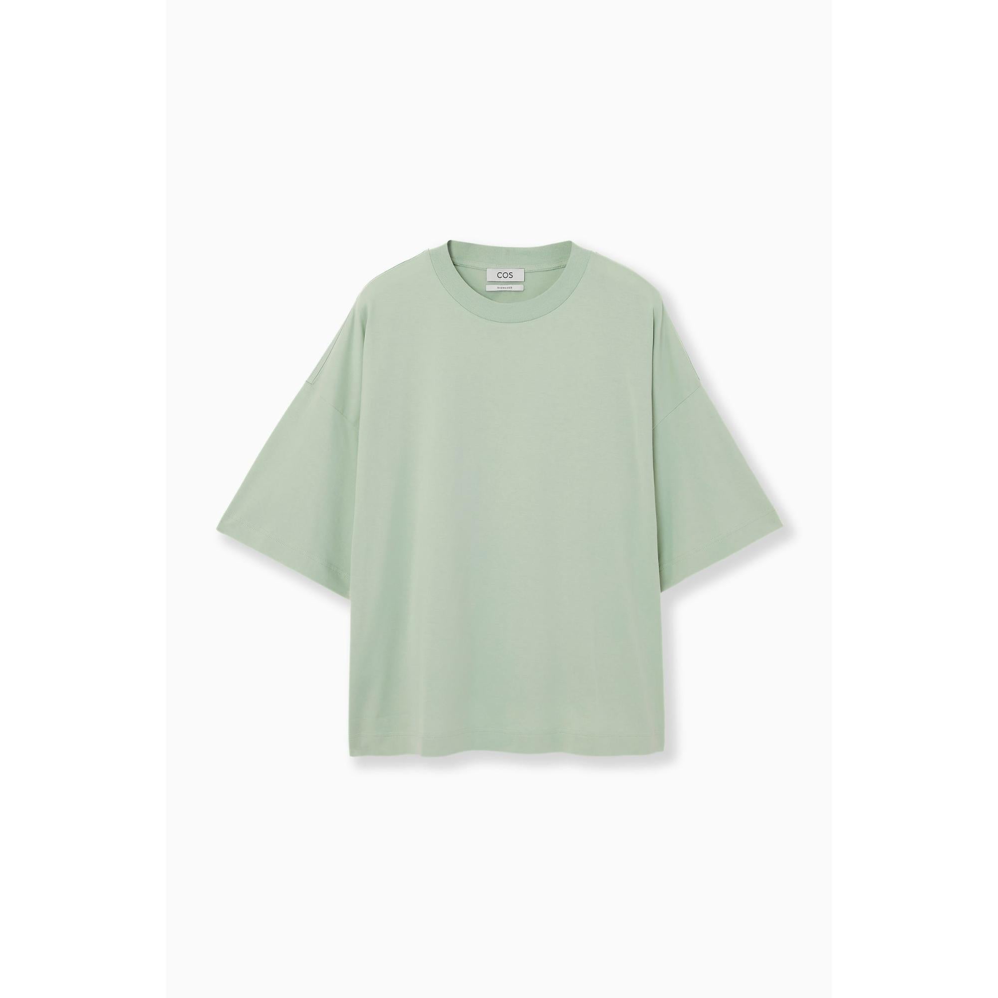 Men Oversized Extra-Wide Cotton T-Shirt - Green