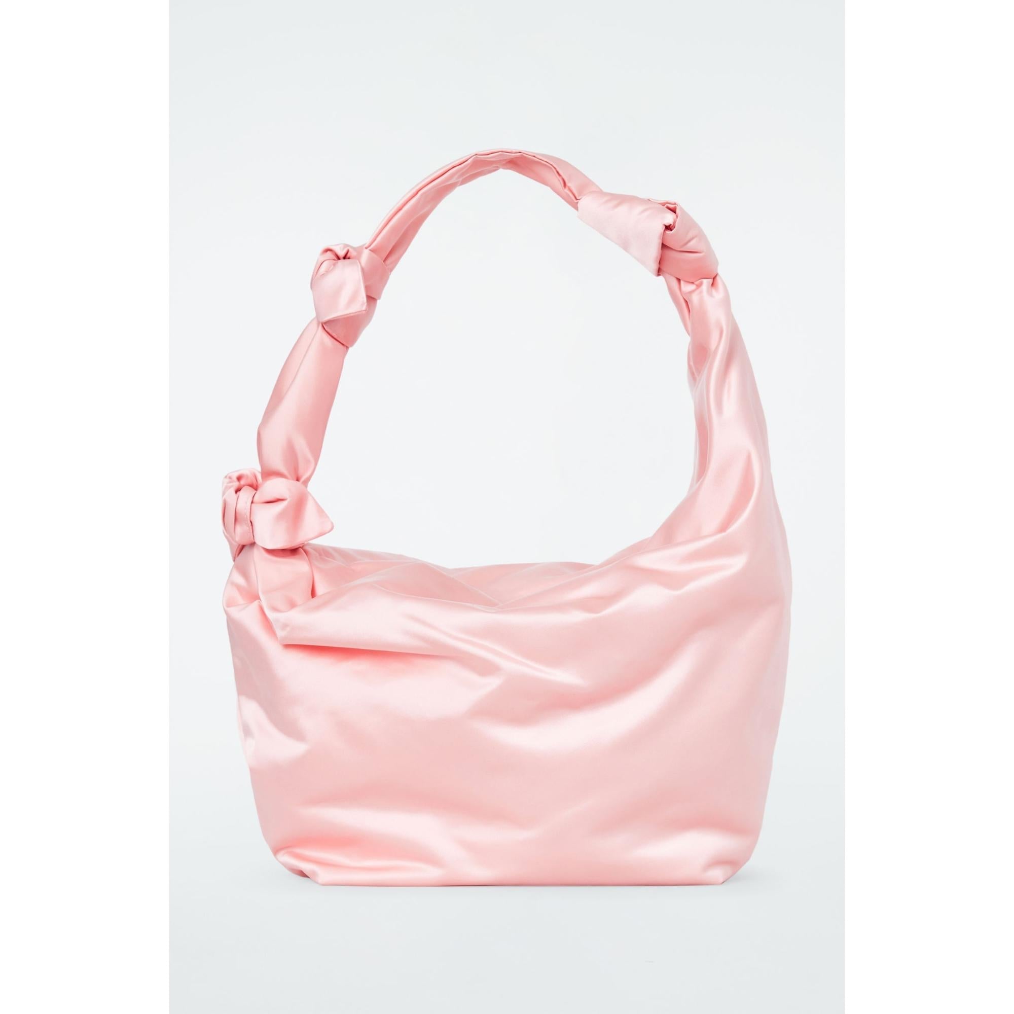 Women Hitch Shoulder Bag - Nylon - Pink