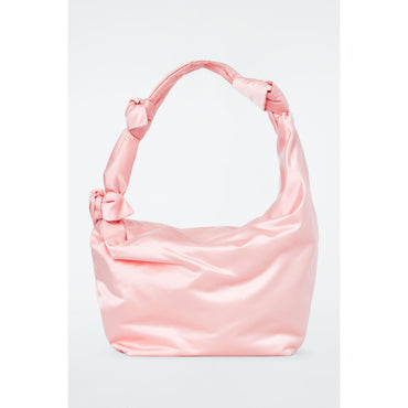 Women Hitch Shoulder Bag - Nylon - Pink