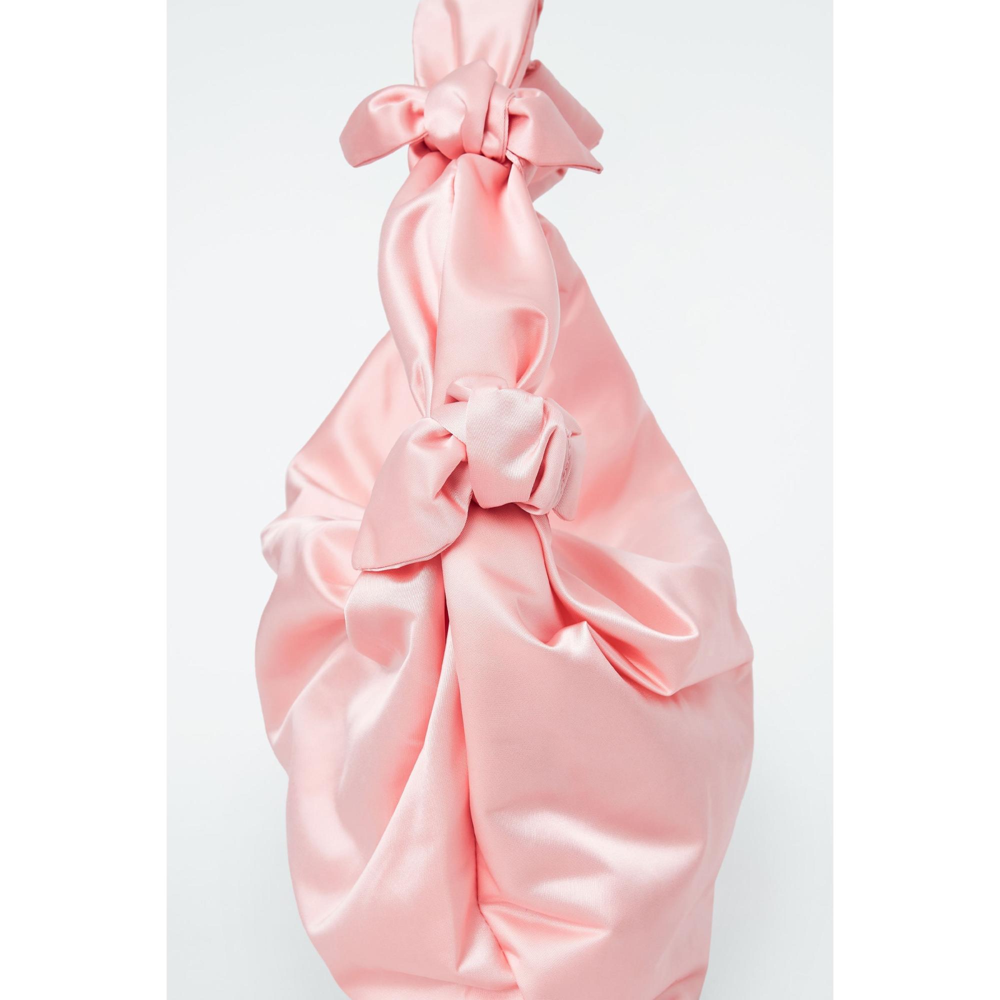 Women Hitch Shoulder Bag - Nylon - Pink