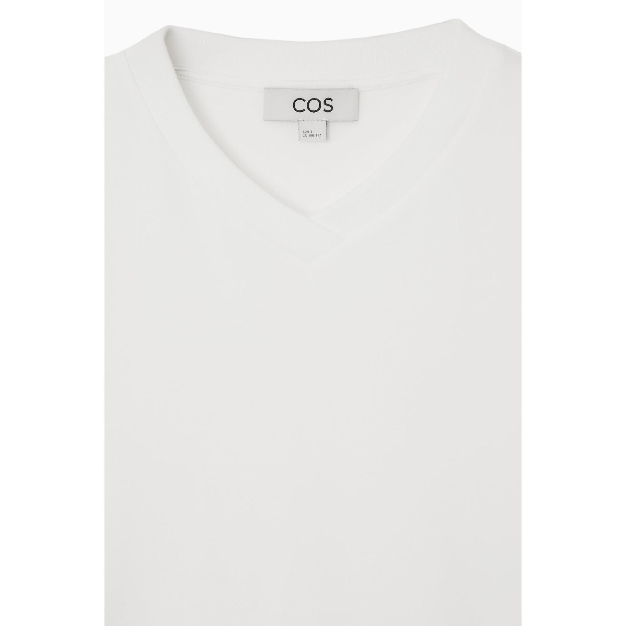 Women Regular Boxy V-Neck T-Shirt - White