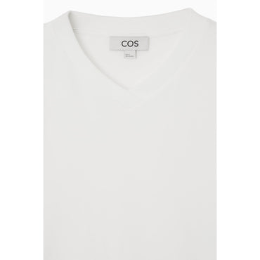 Women Regular Boxy V-Neck T-Shirt - White