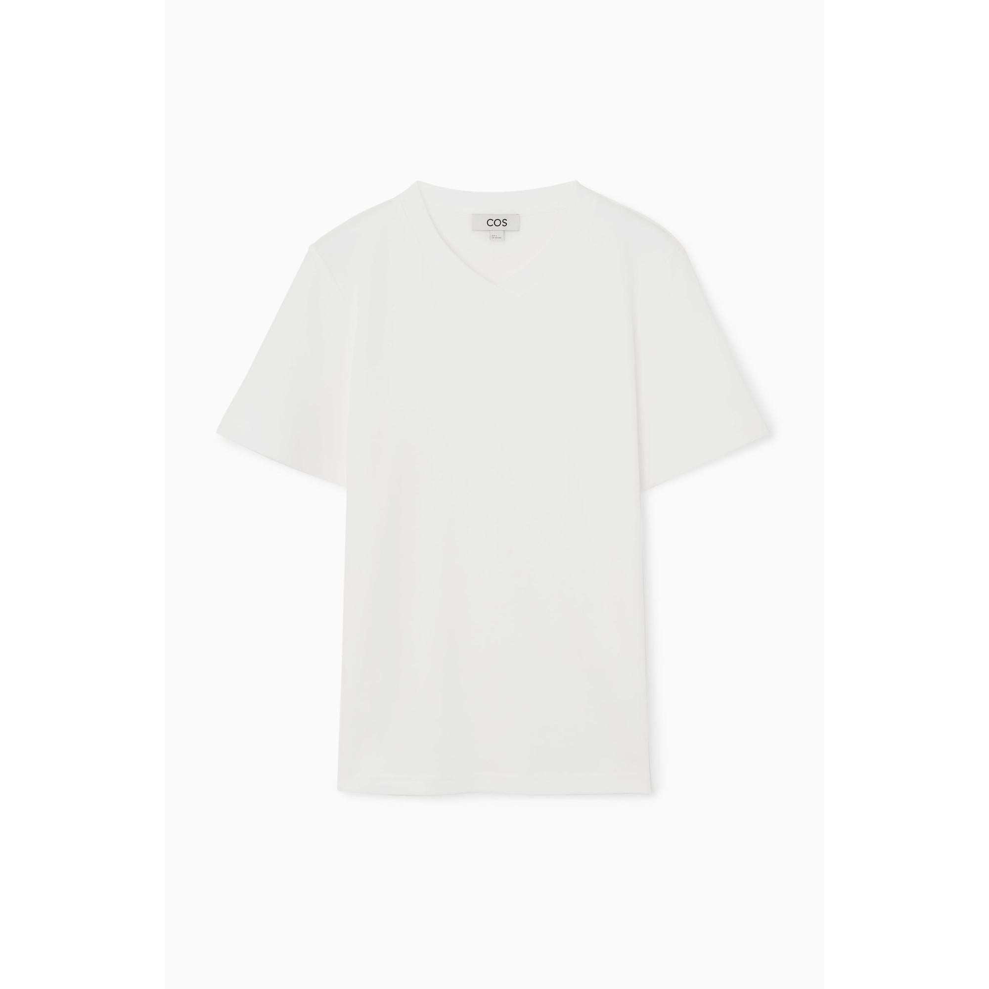 Women Regular Boxy V-Neck T-Shirt - White