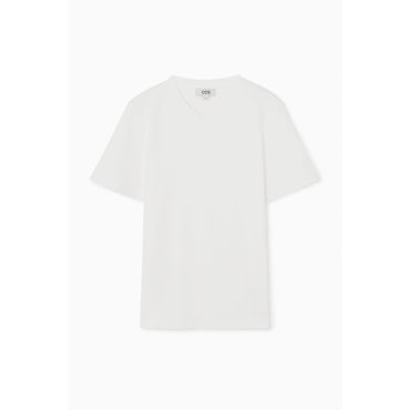 Women Regular Boxy V-Neck T-Shirt - White
