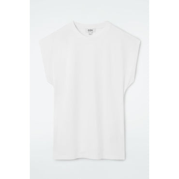 Women Waisted Cap-Sleeve T-Shirt - White