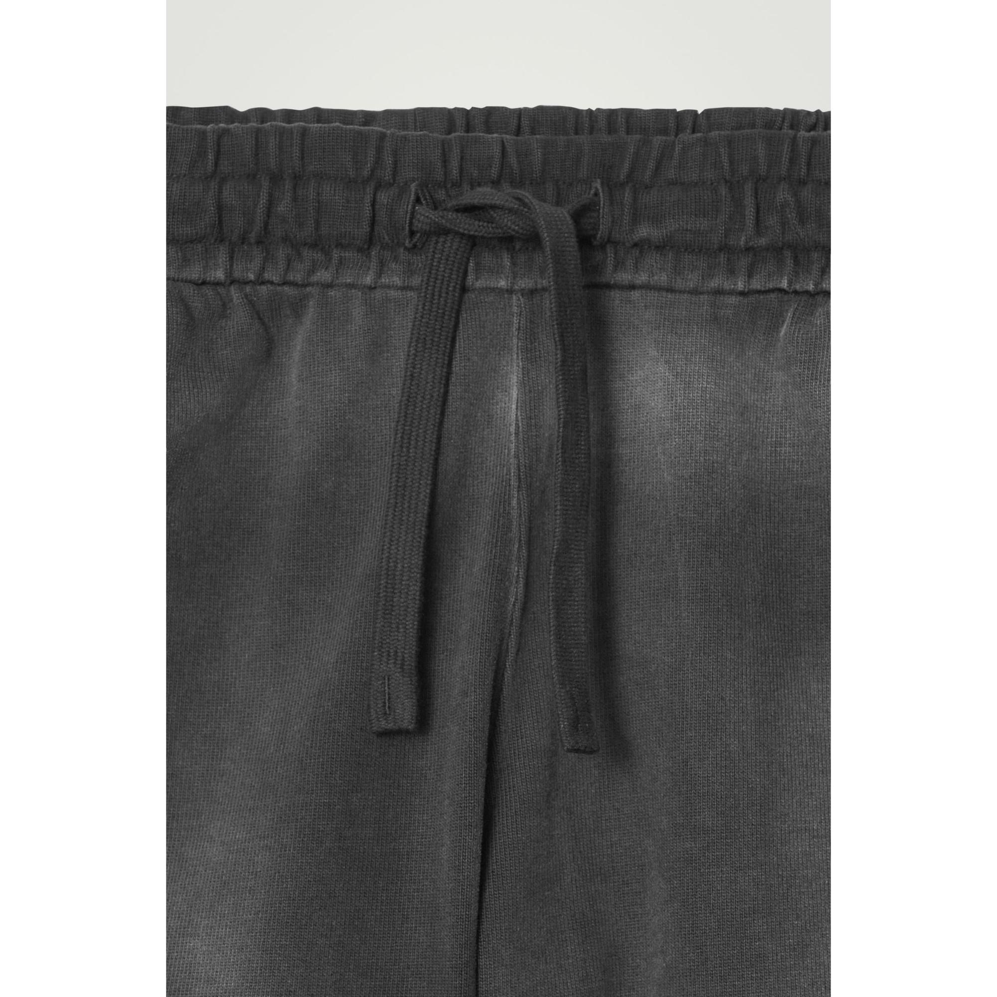Men Washed-Jersey Drawstring Shorts - Black