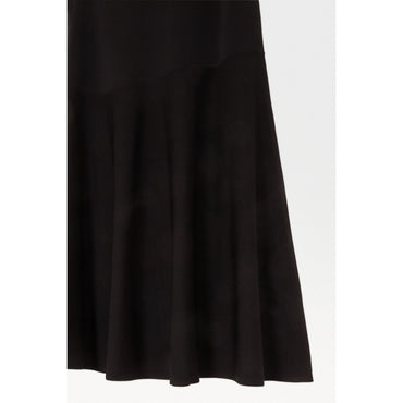 Unisex The Flared Knitted Maxi Skirt - Black