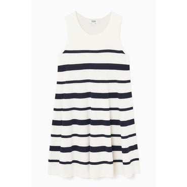 Women Knitted Mini Dress - White