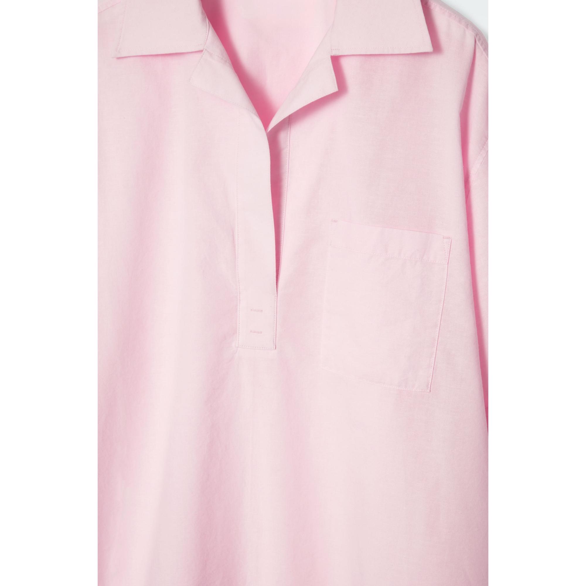 Women Short-Sleeved Resort Shirt - Pink