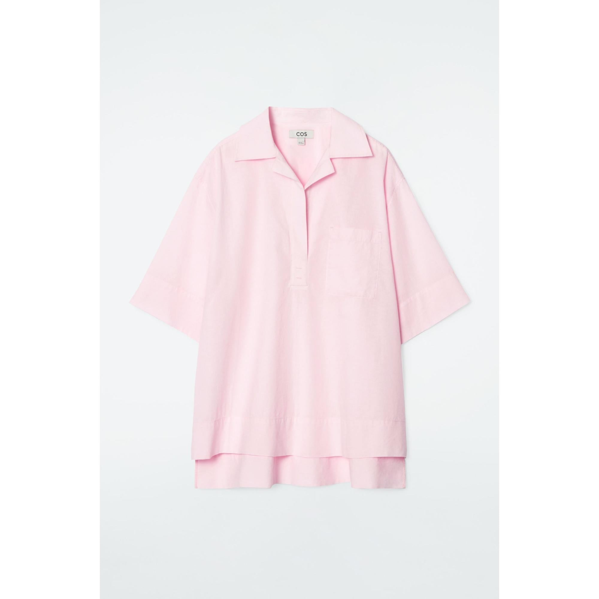 Women Short-Sleeved Resort Shirt - Pink