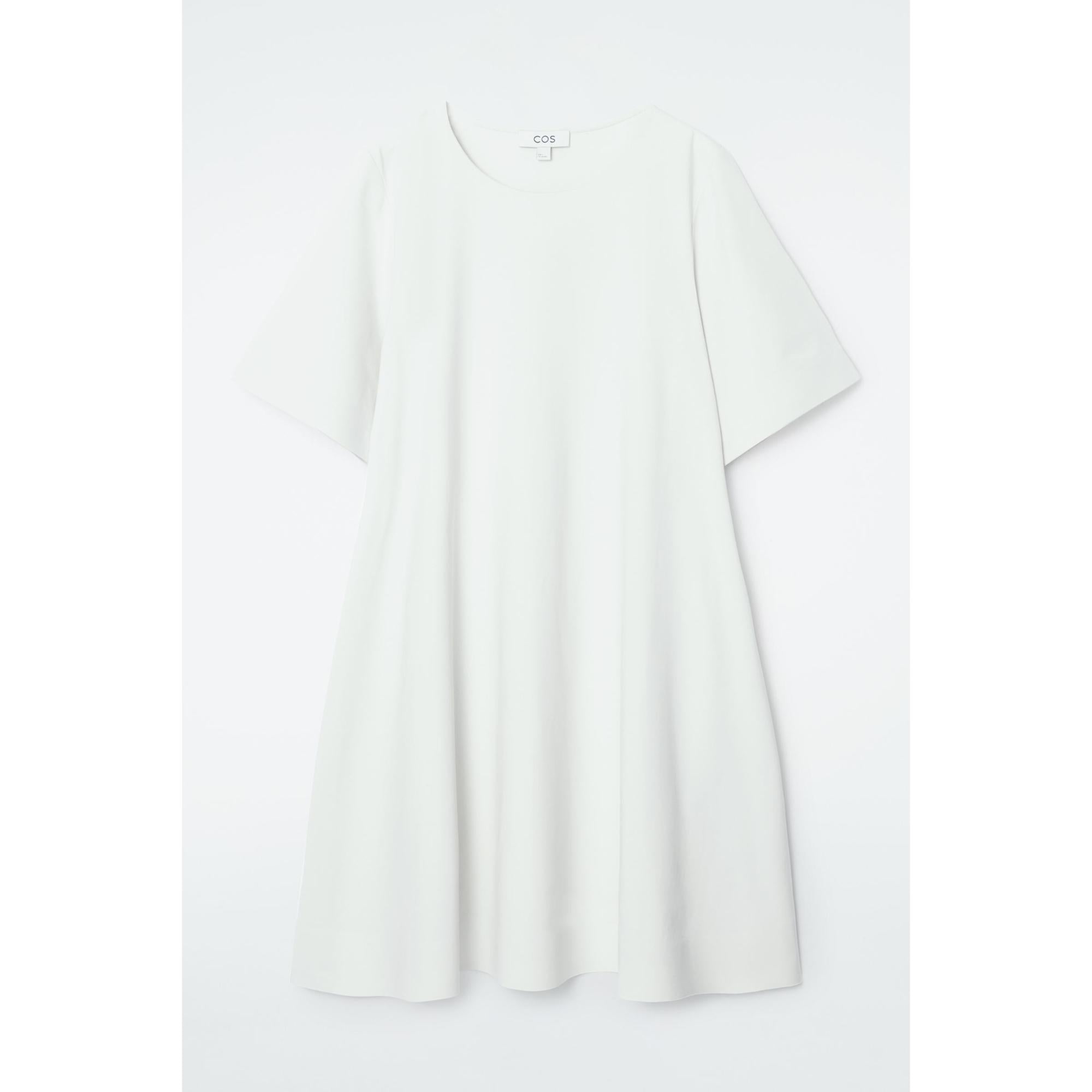 Women Flared Mini T-Shirt Dress - Grey