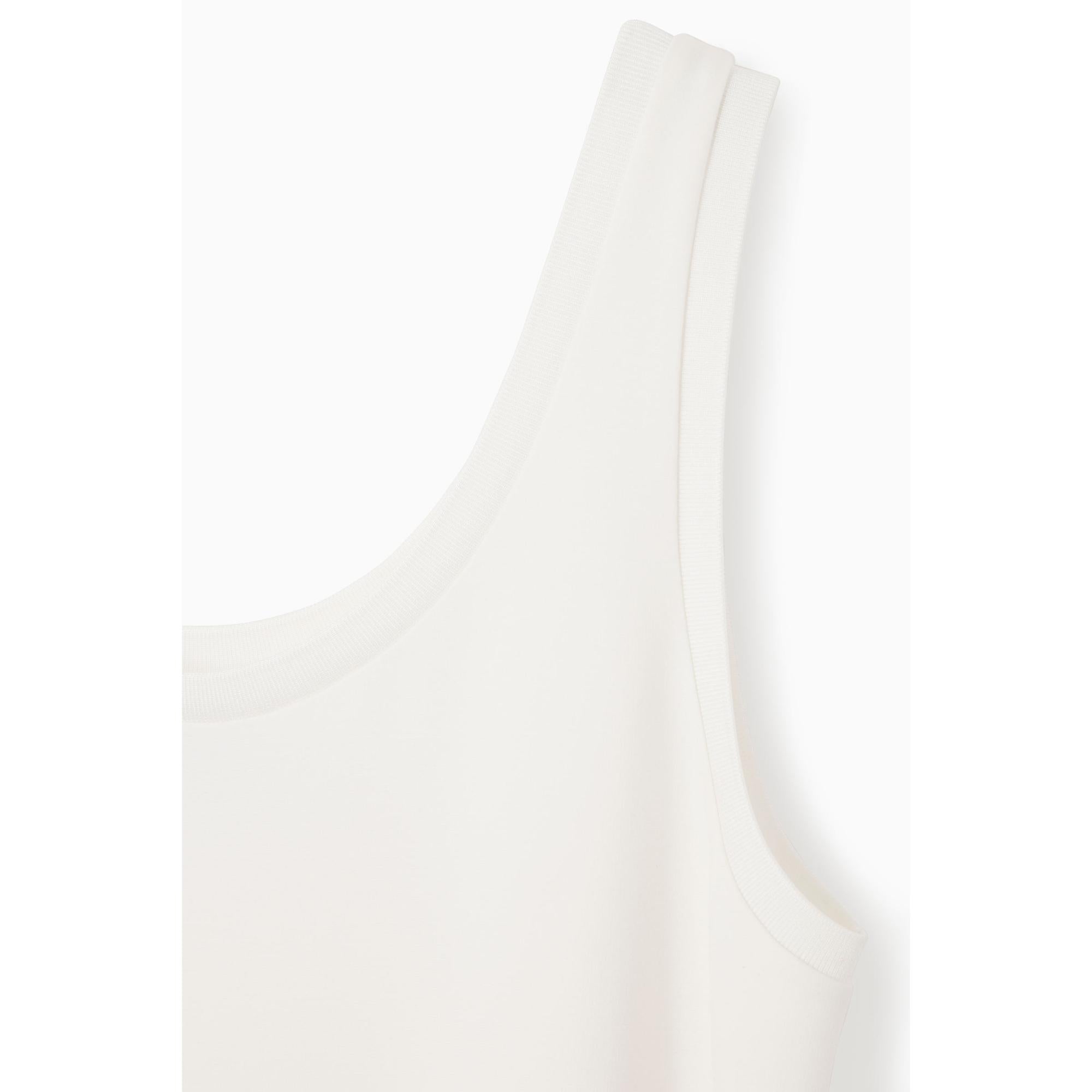 Women Scoop-Neck Jersey Midi Dress - White