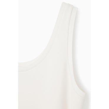Women Scoop-Neck Jersey Midi Dress - White
